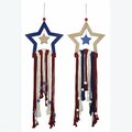 Youngs Wood Star with Macram 4th of July Wall Art, 2 Assorted Color - Wood & MDF 73118